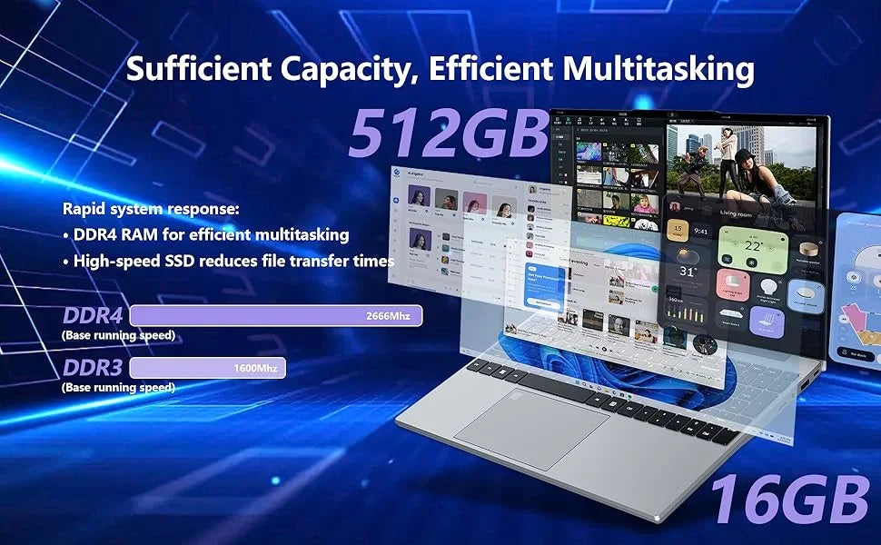 15.6' Gaming Laptop Windows 11 Pro Intel Core I9-9900 16GB RAM 1TB SSD Office Gamer Study Notebook Computer PC