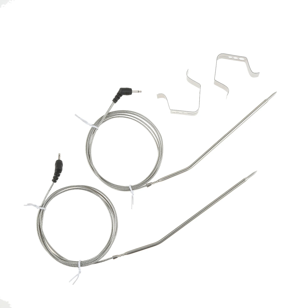 2 Pack Meat Thermometer Probe Replacement for Thermopro TP04 TP06 TP06S TP07 TP07S TP08 TP08S TP09 TP09B TP10 TP16 with 2 Clips