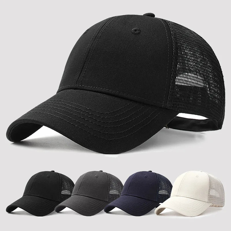 Unisex 8 Lines On The Brim Of The Hat Baseball Net Caps Spring and Summer Outdoor Adjustable Casual Hats Sunscreen Hat