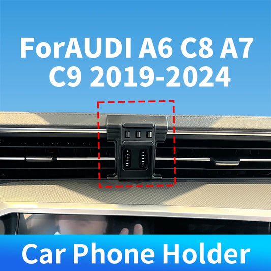 For AUDI A6 C8 A7 C9 2019-2024 Car Phone Holder Special Fixed Bracket Base Wireless Charger For Car Auto Interior Accessories
