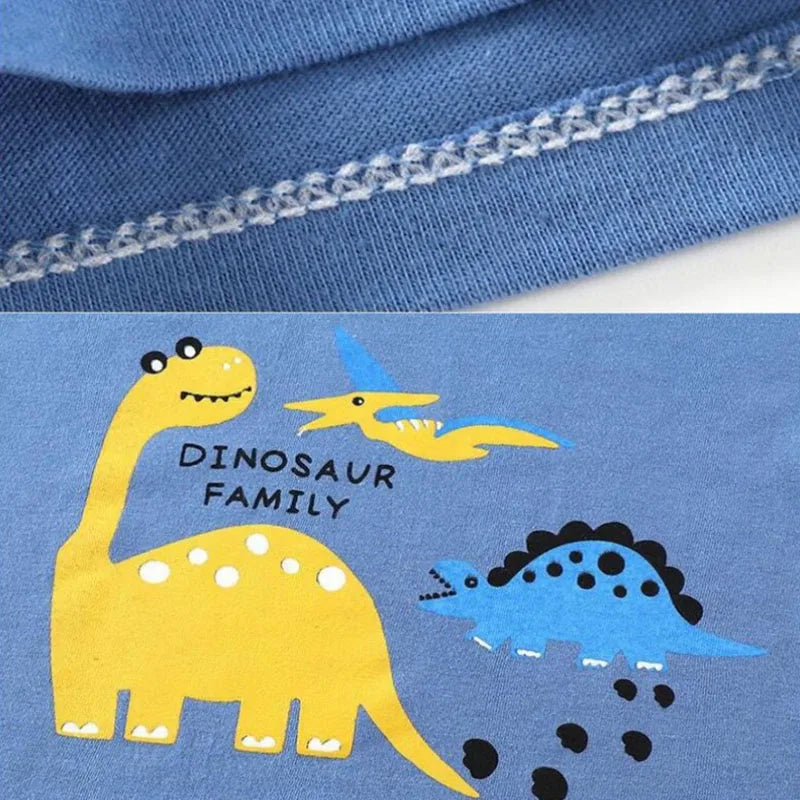 Kids Stripe T-Shirt + Shorts 2-Piece Clothing Set Summer Baby Boy Girl Cotton Cartoon Pajama Casual Tracksuit Clothes Suit 0-6 Y