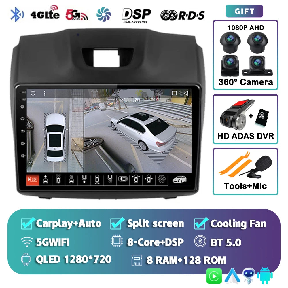 Android 15 Carplay For Chevrolet Holden S10 TRAILBLAZER COLORADO ISUZU DMAX GPS Car Radio Audio Multimedia Player Stereo Audio
