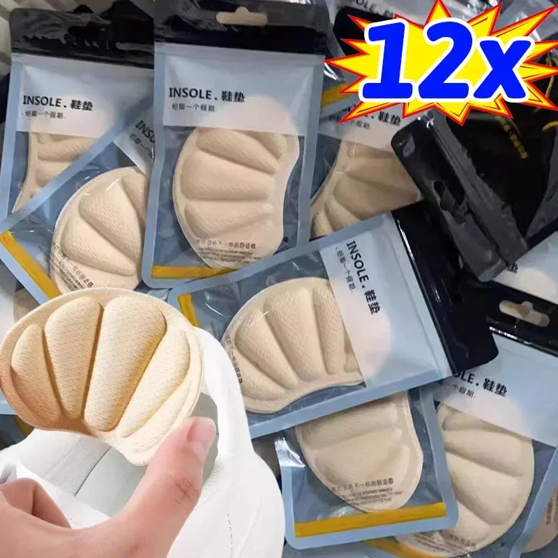 12pcs Foot Care Self-Adhesive Heel Protector Sticker Insoles for Sport Running Shoes Pad Adjustable Heel Liner Pain Relief pads