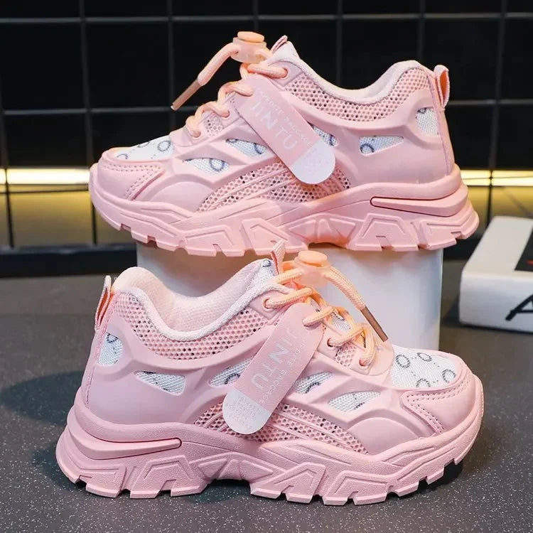 Children's Casual Shoes 2023 Spring Style Net Breathable Non-slip Running Shoes For Boys And Girls Comfortable Outdoor Footwear