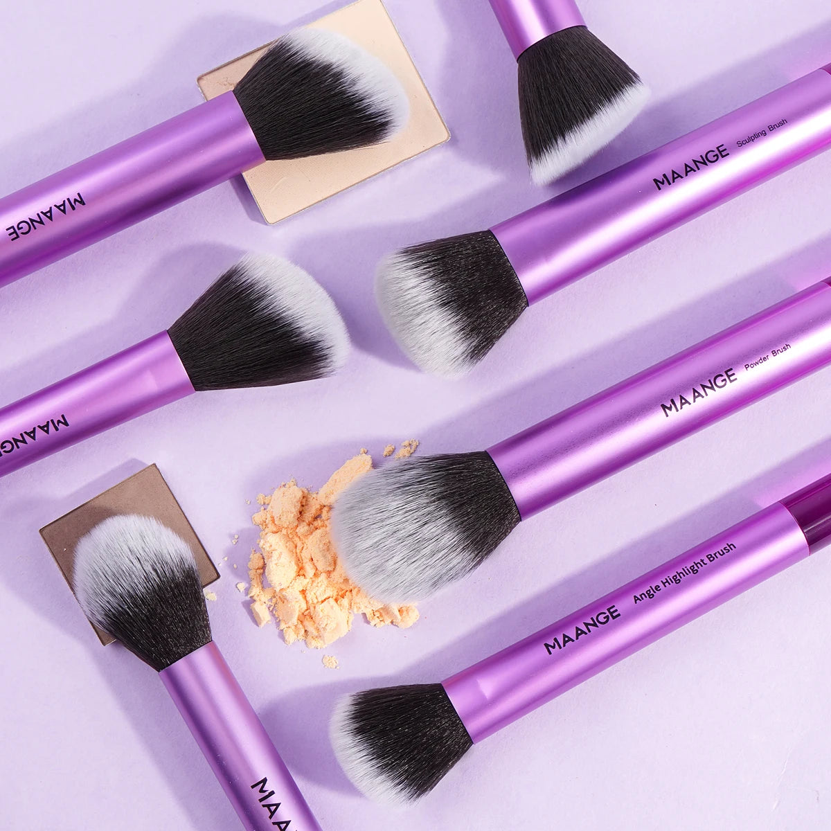 MAANGE 20PCS Professional Makeup Brush Set Premium Synthetic Foundation Face Powder Blush Concealers Soft Dense Makeup Tools