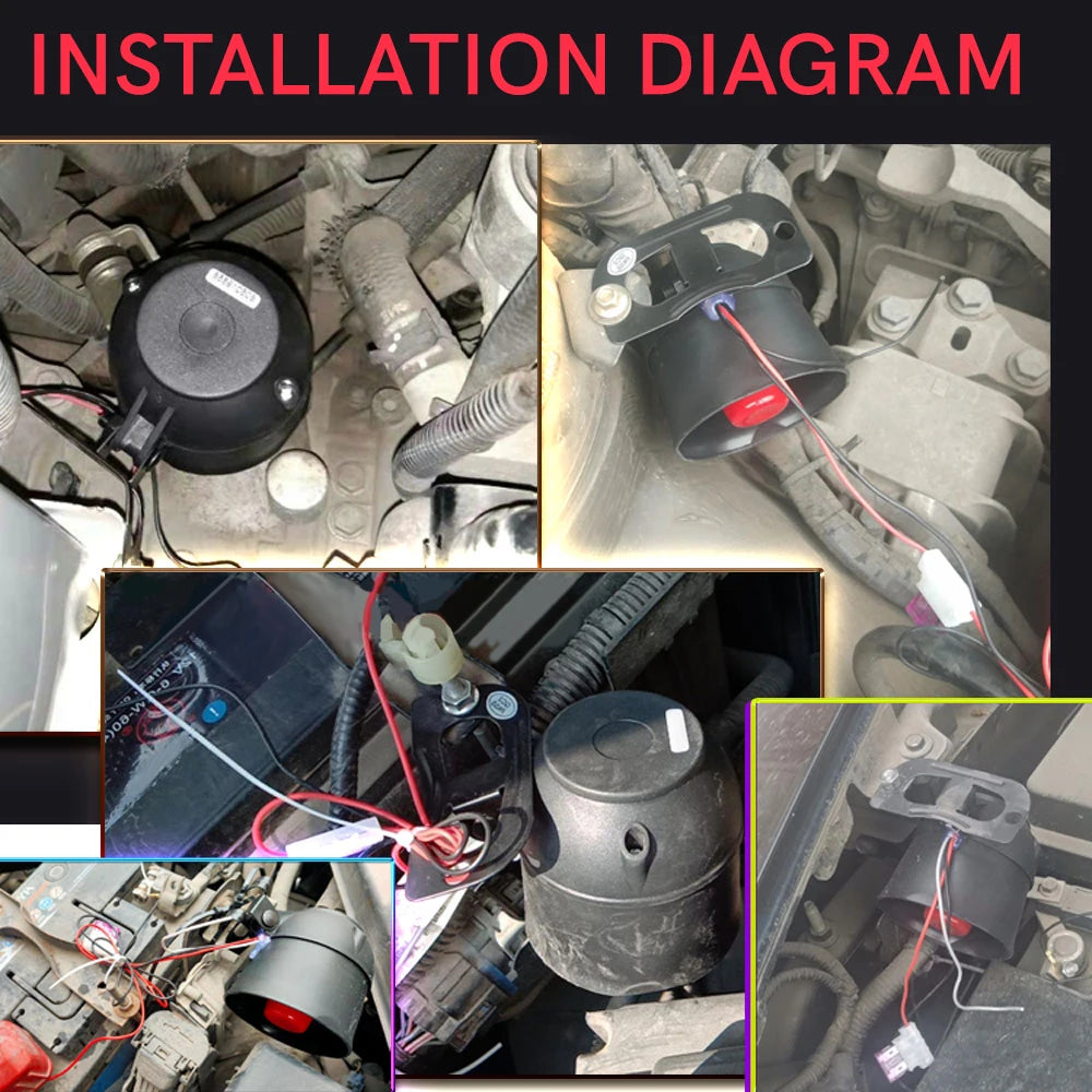 Universal 12V Car Alarm System 1 Way Vehicle Burglar Alarm Siren Security Protection With 2 Remote Control Car Motorcycle Truck