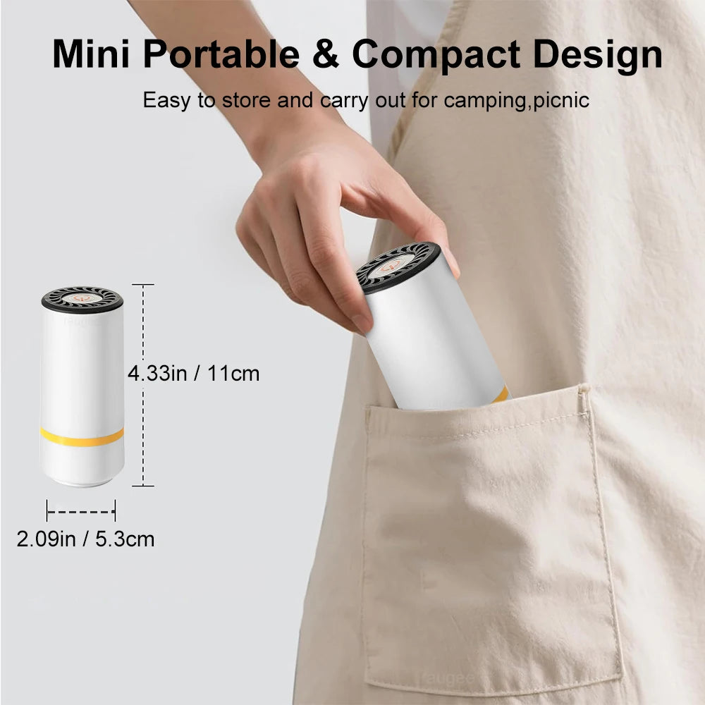 Air Vacuum Sealer Pump Automatic Food Sealing Pump USB Rechargeable Sealer Pump For Food Handheld Dry/wet Food Sealer Pump