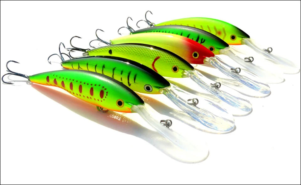 1PCS 14/20G 135/155MM Minnow Fishing Lure Wobbler Artificial Bionic Fish Swimbait Deep Tail Dancer Super Diving Hard Bait