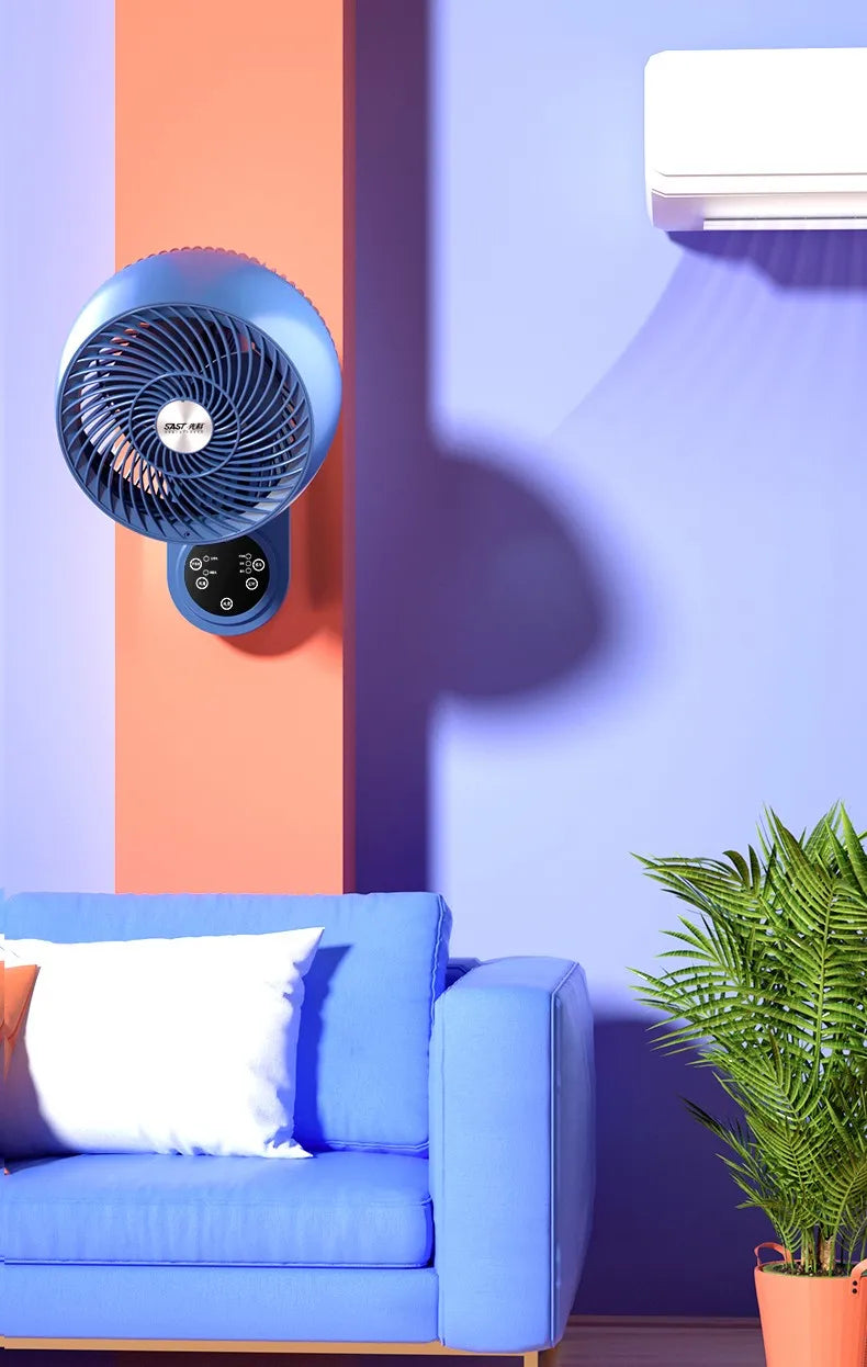 No-drill wall-mounted electric fan, wall fan, circulating fan, household bathroom remote control fan