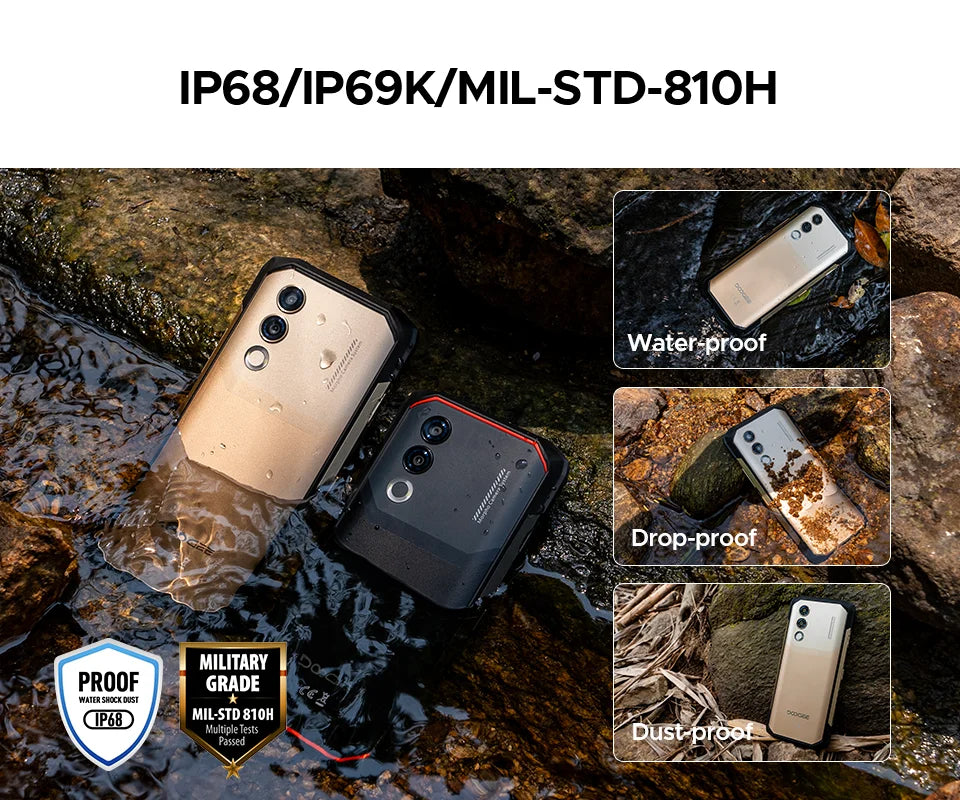 World Premiere DOOGEE Blade20 Turbo 5G Rugged Phone Android 15 Gemini Al 6.6'' HD+ 8GB 256GB AI Dual Camera 10300mAh Battery