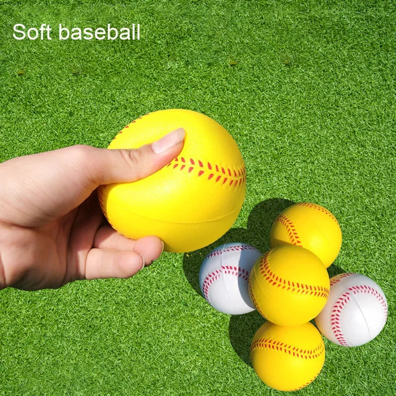 6pcs PU Soft baseball, 9cm Foam Stretch Ball, PU Foaming Sponge Ball, Bouncy Baseball Balls, Team Practice Baseball for Beginner