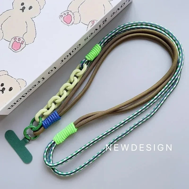 Knotting Universal Crossbody Long Phone Lanyard Strap Mobile Phone Hanging Rope Neck Straps Anti-lost Lanyards Cell Phone