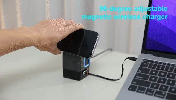 GaN 6 in 1 105W Magnetic Wireless Charger Stand 15W Fast Wireless Charging Desktop Dock Station For iPhone16 15 14 13 Airpod