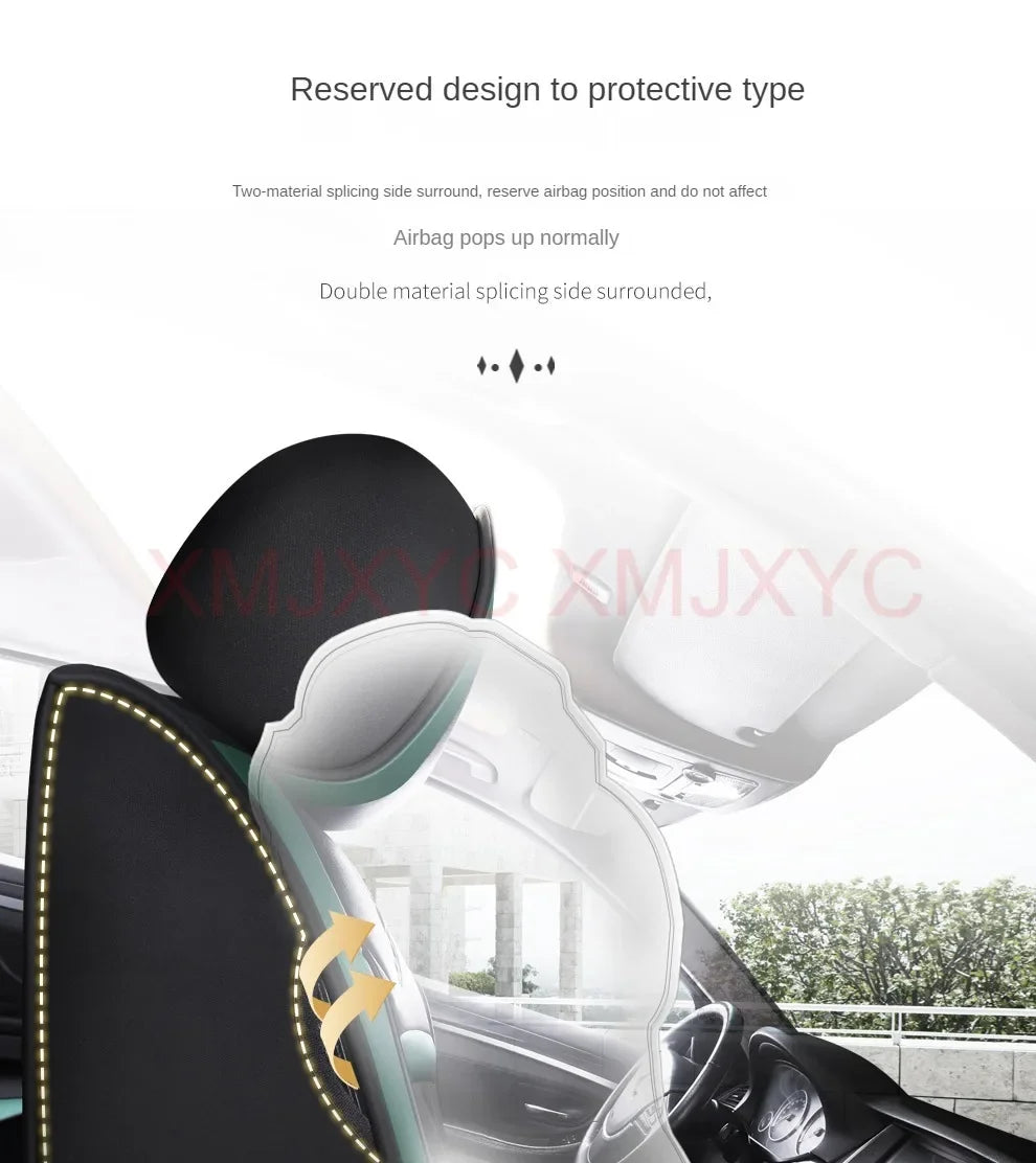 Universal Style Full Coverage Car Seat Cover for Ford Focus Mk4 Audi A6 4F W211 Skoda Kodiaq Clio 4 Car Accessories Pu Leather