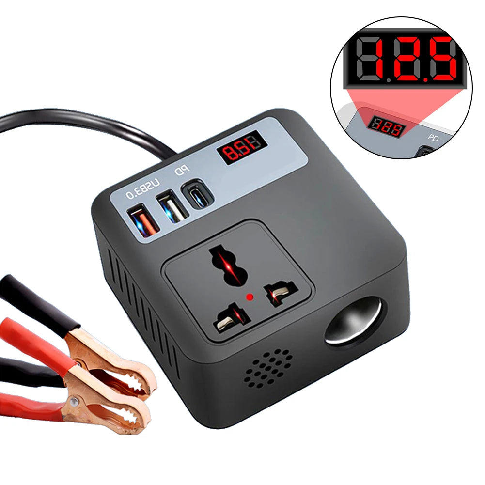 12v To 220v Car Adapter Car Charger 220V Adapter White, Black 12V Inverter 100W Power 12V To 220V Output Travel Charging