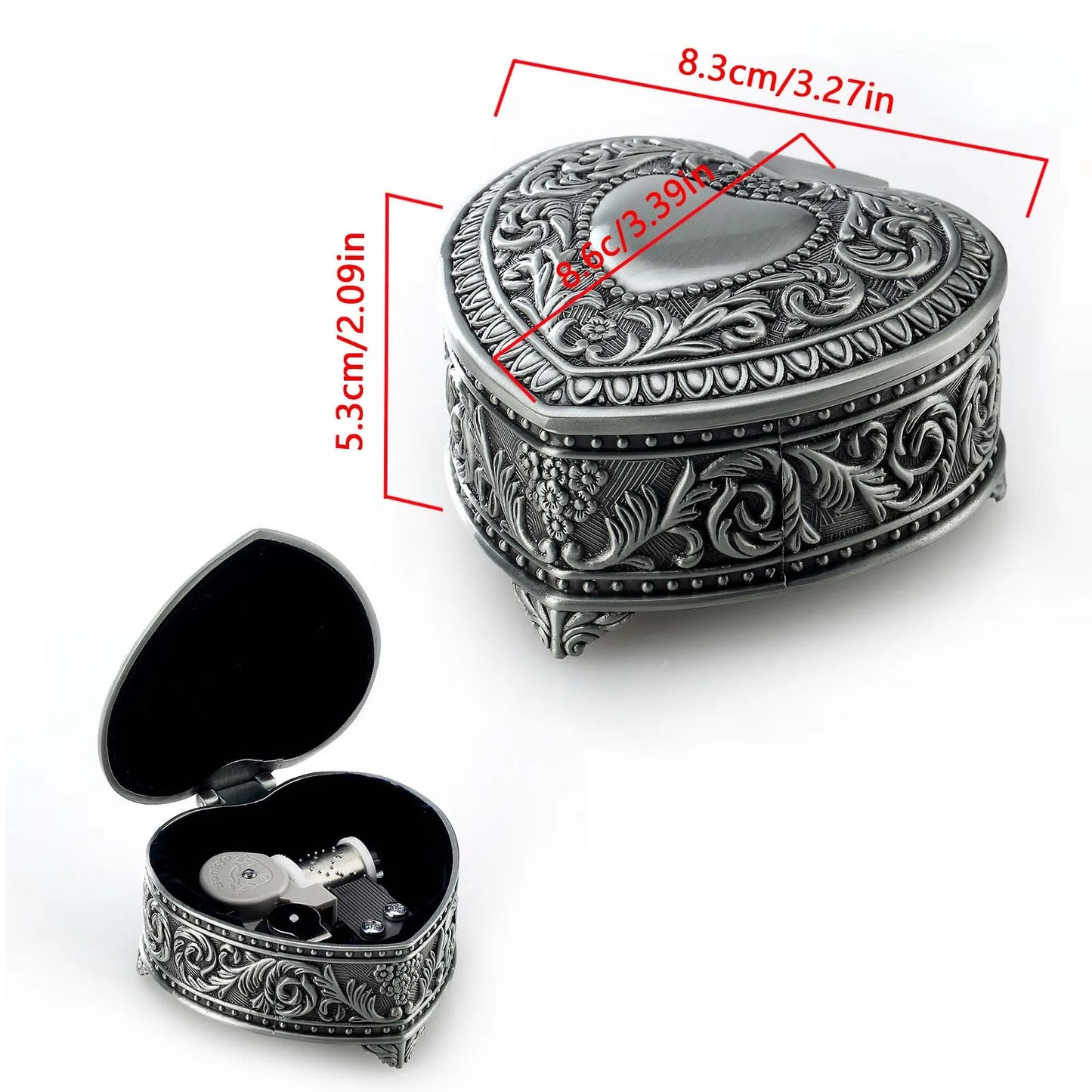Sinzyo Davy Jones Metal Wind Up Antique Jewelry Musical Boxes Christmas Birthday Valentine's Day Gift