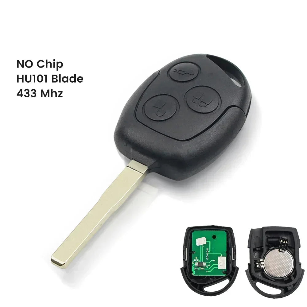 KEYYOU With Cutting Service Remote Car Key For Ford Focus Fiesta Mondeo Fusion Transit KA 2001 2002-2008 433MHz 4D60 4D63 Chip