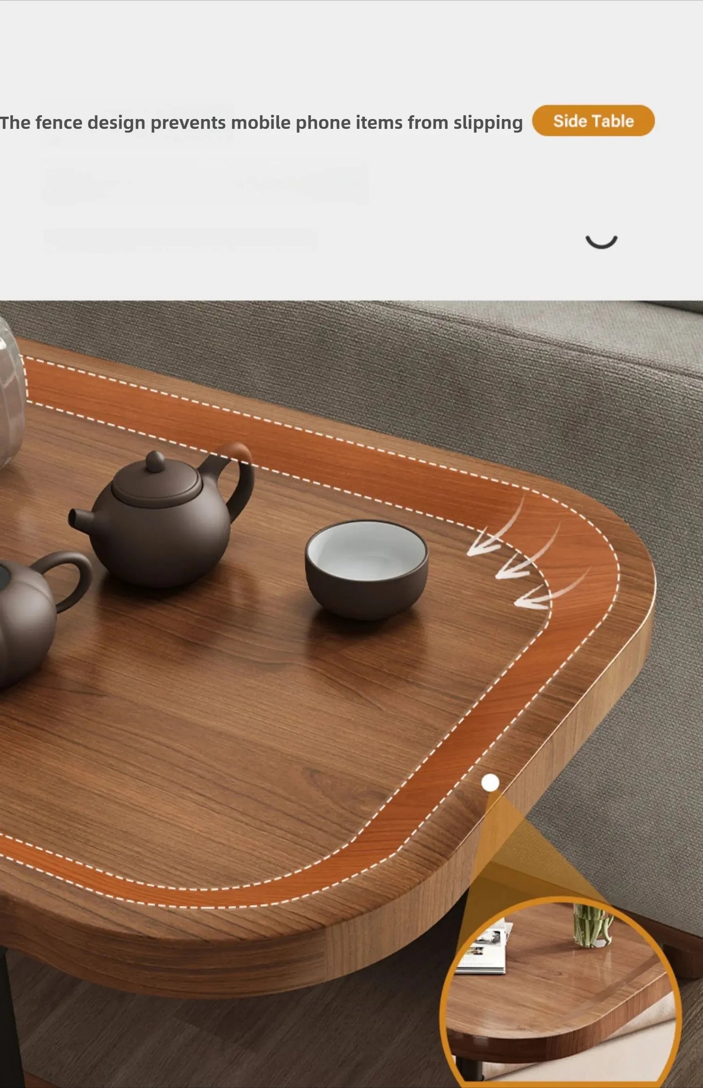 Minimalist Modern Sofa Side Table - Luxury Coffee Tea Table Small Shelves Rugged Durable Living Room Furniture