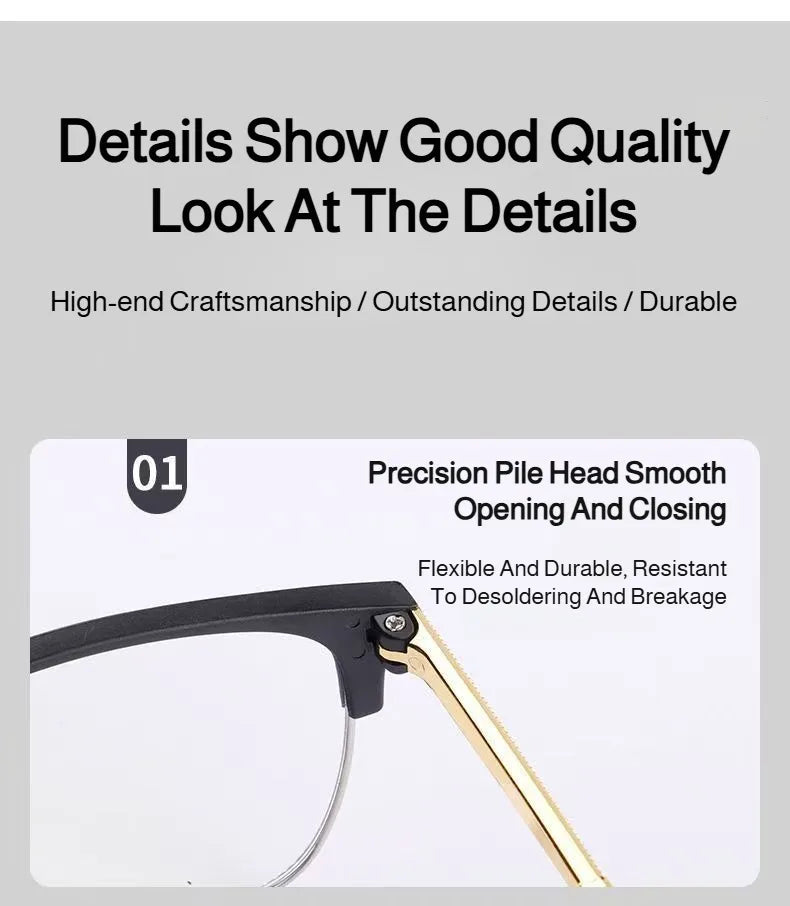 Smart Reading Glasses With Smart Zoom Bifocal HD Blue Light Blocking For Seniors Elderly Reading Watching  Daily Use