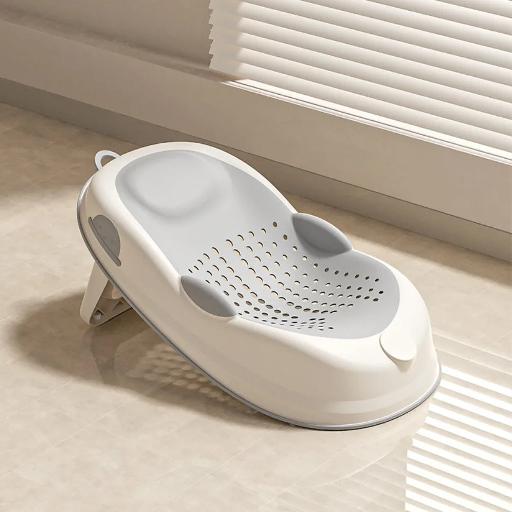 Baby Safety Temperature Sensing Bath Seat Mat Mesh Material Portable Baby Bath Net Easy to Use Comfortable Bath Rack Infant Care