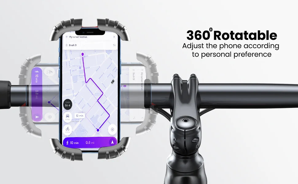 Mountain Bike Mobile Phone Safety Operate Stable and Non-slip Rotatable Navigation Mobile Phone Holder Motorcycle phone holder
