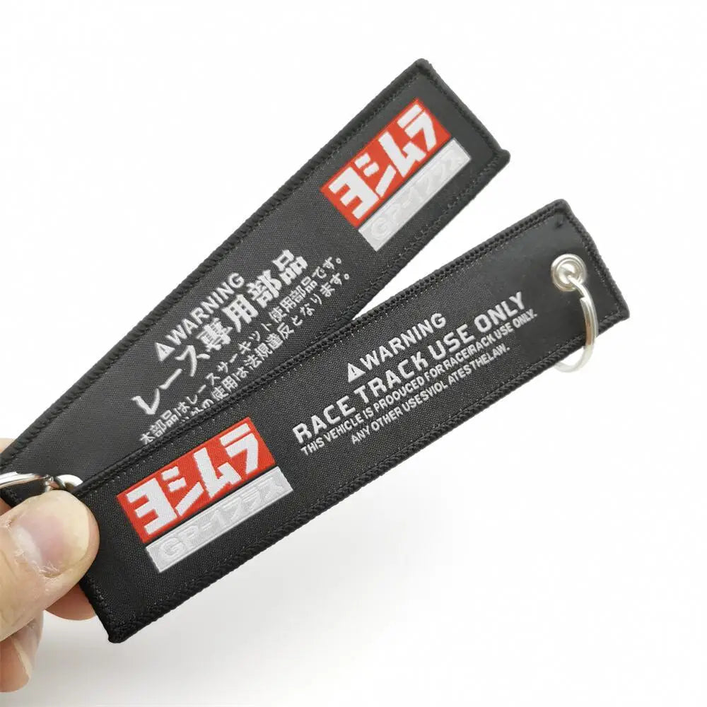 Motorcycle Embroidery Keychain Pendant Yoshimura Culture Tag Eagle BeMak Keyring Nylon Durable Key Chain Fashion Key Ring Holder