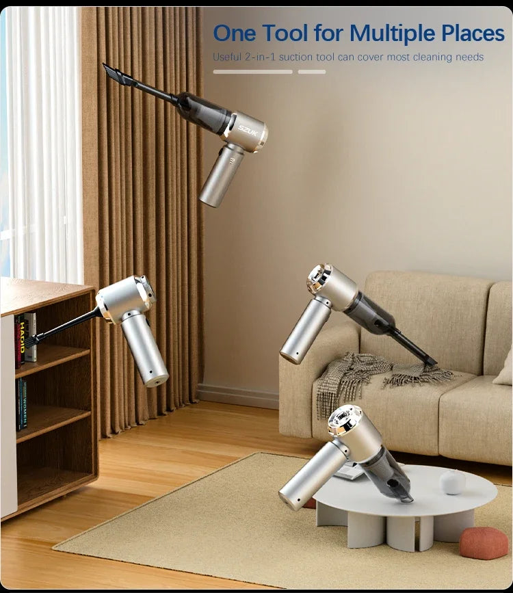 SZUK 180000PA Mini Car Vacuum Cleaner Portable Powerful Cleaning Machine Handheld for Car Wireless Vacuum Cleaner Home Appliance