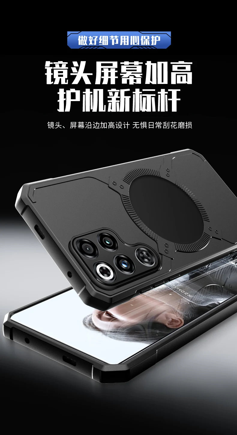 Armor Protective Heat Dissipation Phone Case For Redmagic 11 10 Air 10s 9s 9 11 11s Pro+ Pro Plus Case Shockproof Magnetic Cover