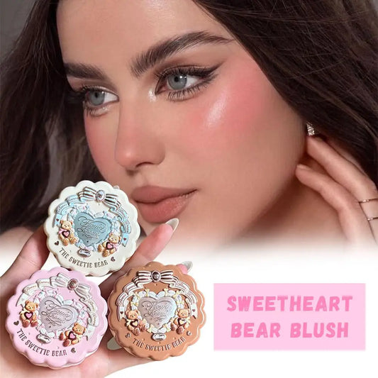 for Daily Use On All Skin Types Gentle Non-irritating Sweetheart Bear Blush Natural Healthy-looking Delicate Matte Blush