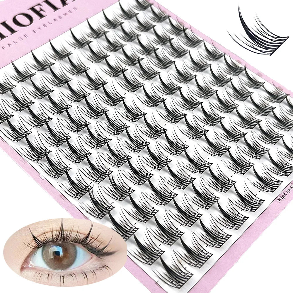 90 Bundles Mink Individual Cluster Lashes 3D Natural Russian Manga Eyelash Extensions DIY Makeup Tool for Women