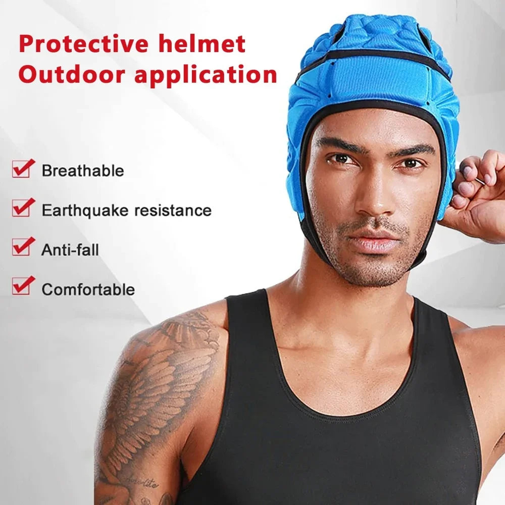 Adult Rugbys Football Helmet Headguard Goalie Hat Caps Soft Protective Rugbys Headguard