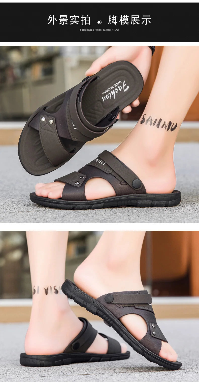 Trend Men's Sandals Casual Beach Shoes Male Classic Summer Sandals Men Slippers Slip On Sandals For Men Slippers