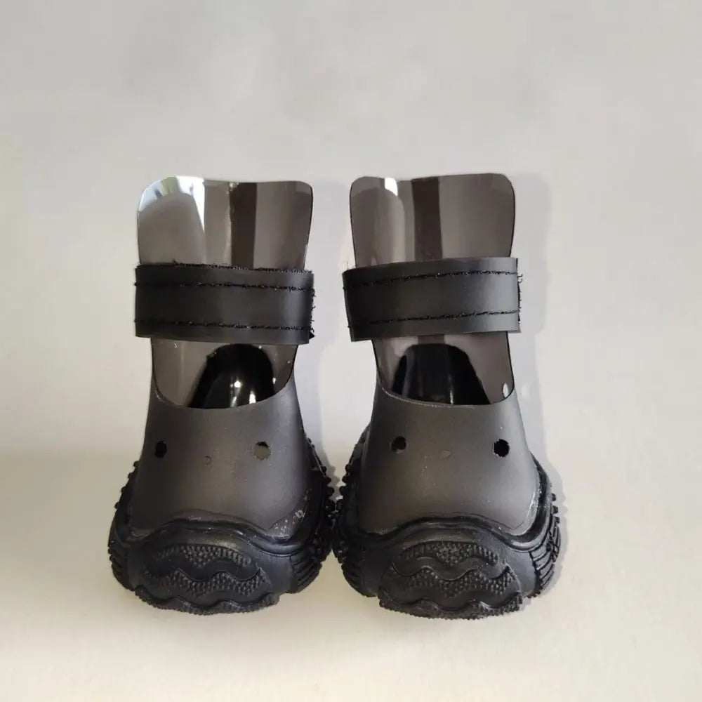 Cute Non-slip Waterproof Pet Shoes Comfortable Adjustable Outdoor Dog Boots Elastic Breathable Pet Rain Shoes Cat Paw Protection