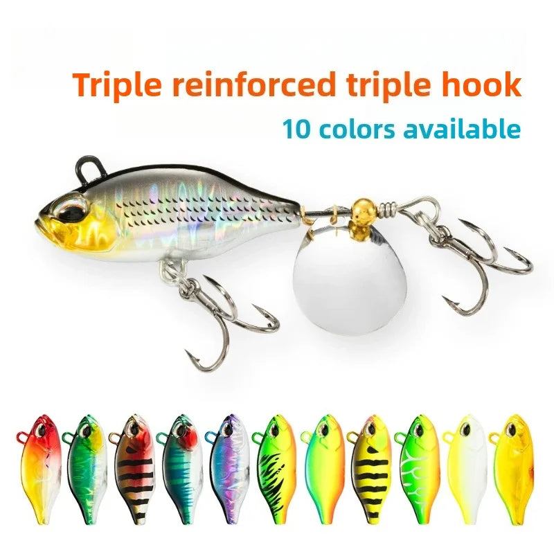 Realis Spin Vib Lure 12/16/19/23g Sinking Metal VIB Chatterbait Power Tail Vibration Sequins Duo Bait Trout Perch Fishing tackle