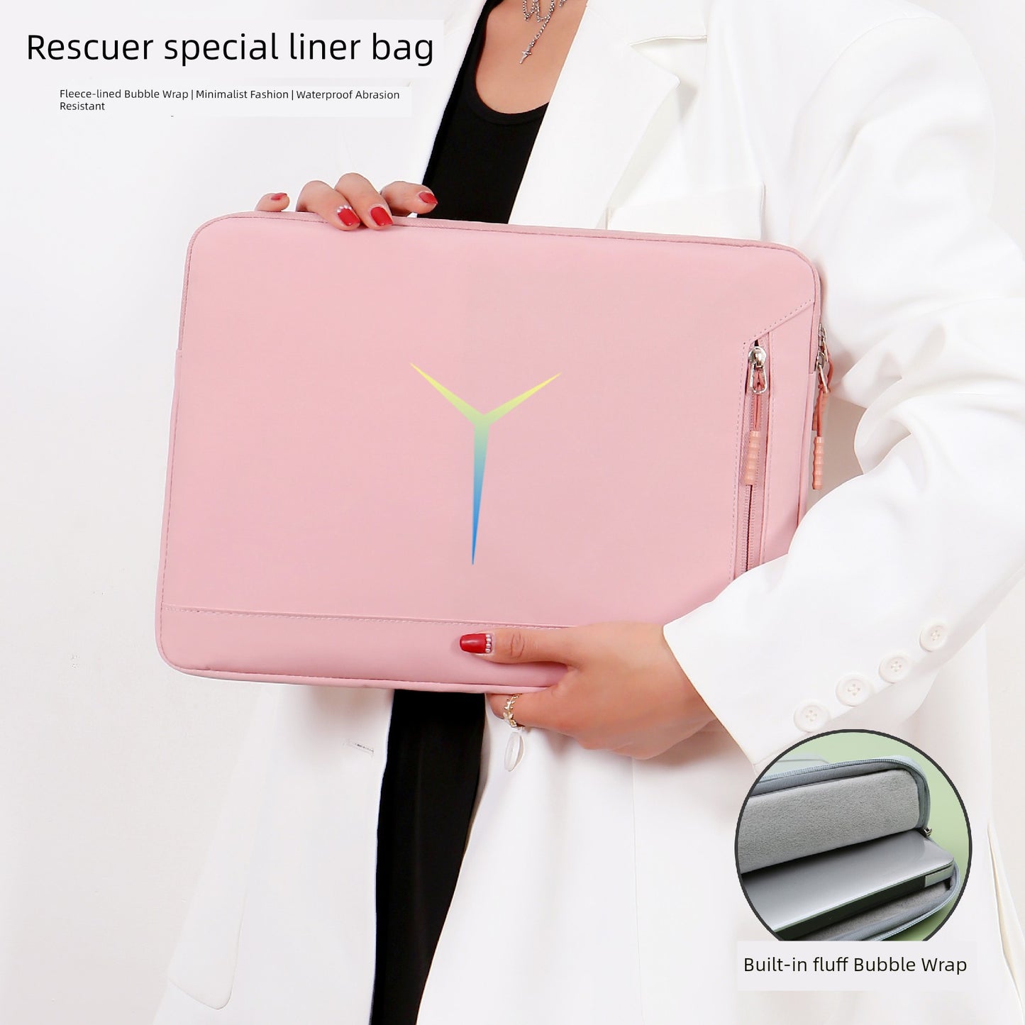 Suitable for Lenovo Saver Y9000p Laptop Liner Bag Y9000 Game Book R9000/Y7000 Waterproof 2025 Shockproof Fleece-lined Protective Case 15.6-Inch/16-Inch Computer Bag