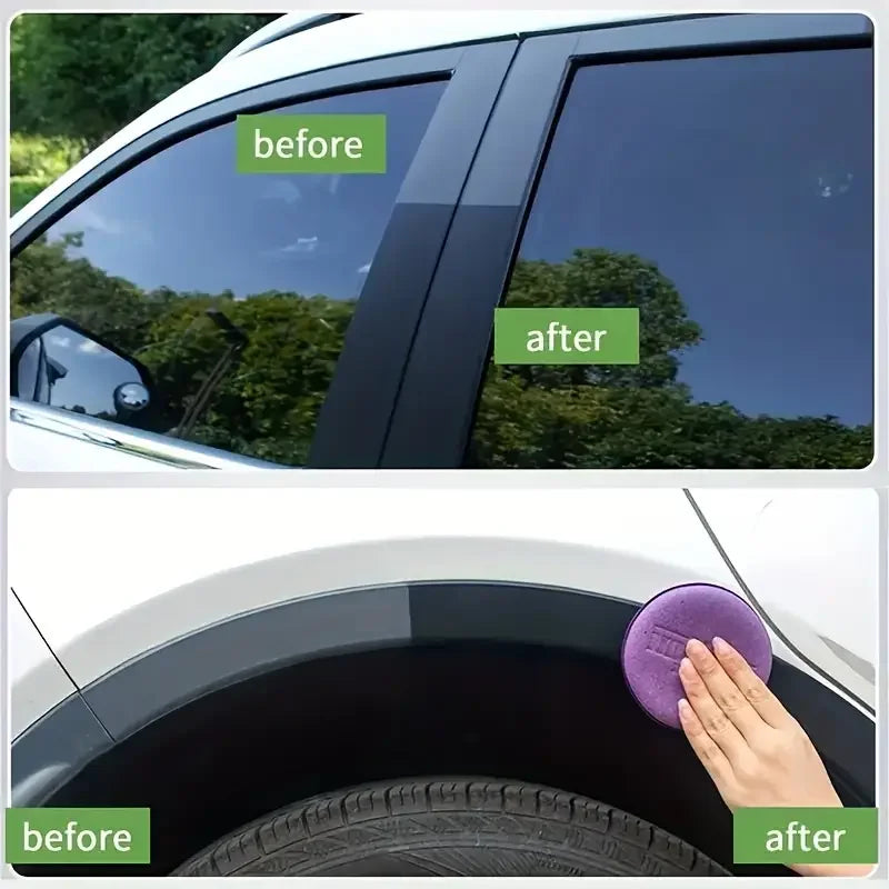 Ultimate car restoration package: plastic renewal, interior gloss, tire protection and yellowing repair, durable and anti-aging