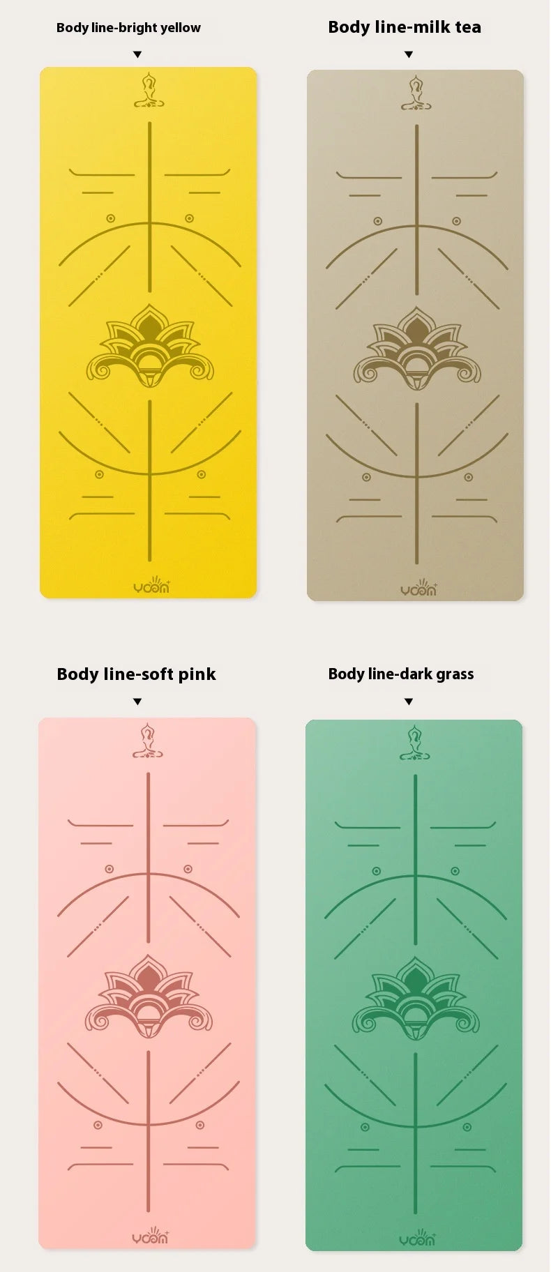 ‌2025 New Women's Home Fitness Yoga Mat - 5mm Natural Rubber with Coconut Fiber Texture, Wide Non-Slip & Durable Mat with Alignm