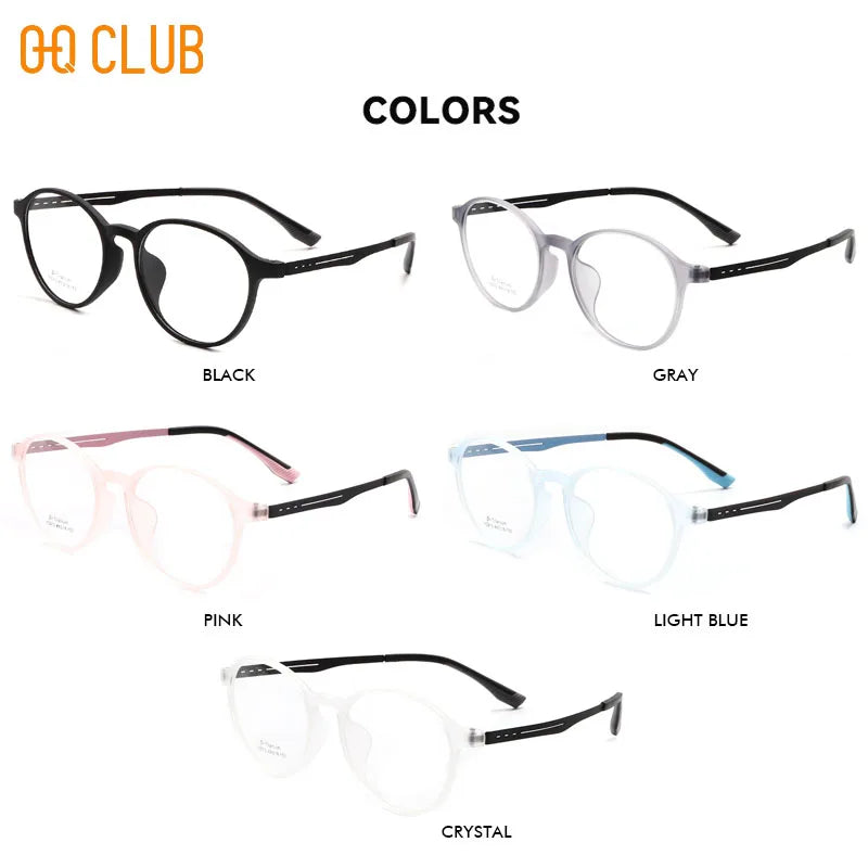 O-Q CLUB Ultra-light Reading Glasses Woman Optical Classic Round TR90 Titanium Legs Lunette Pour Femme Original Women Sunglasses