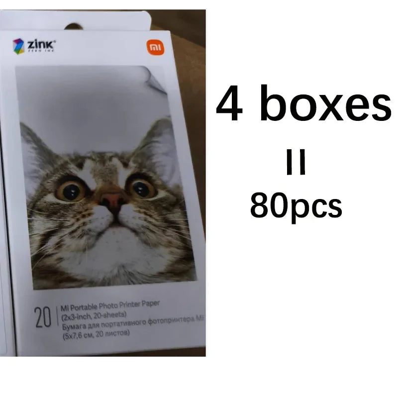 Global Version Original Xiaomi Zink 2"x3" Premium Photo Paper 20 Pack Sealed New For Xiaomi ZINK AR Pocket Printer 1s