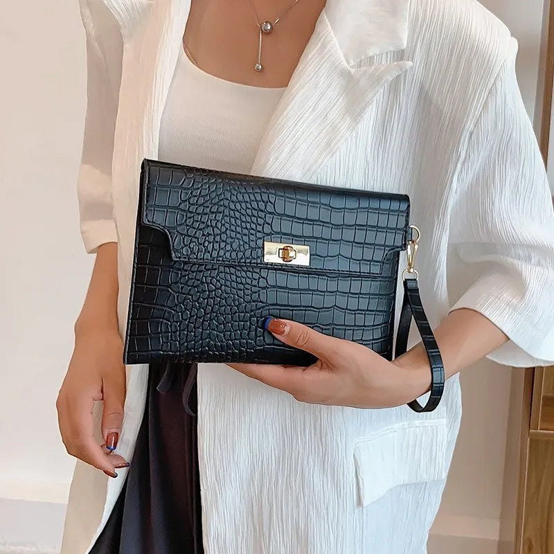 Fashion Luxury Handbags Women Bag PU Leather Clutch Ladies Evening Envelope Bag Female Day Clutches Purse Portable Wristlet Bag