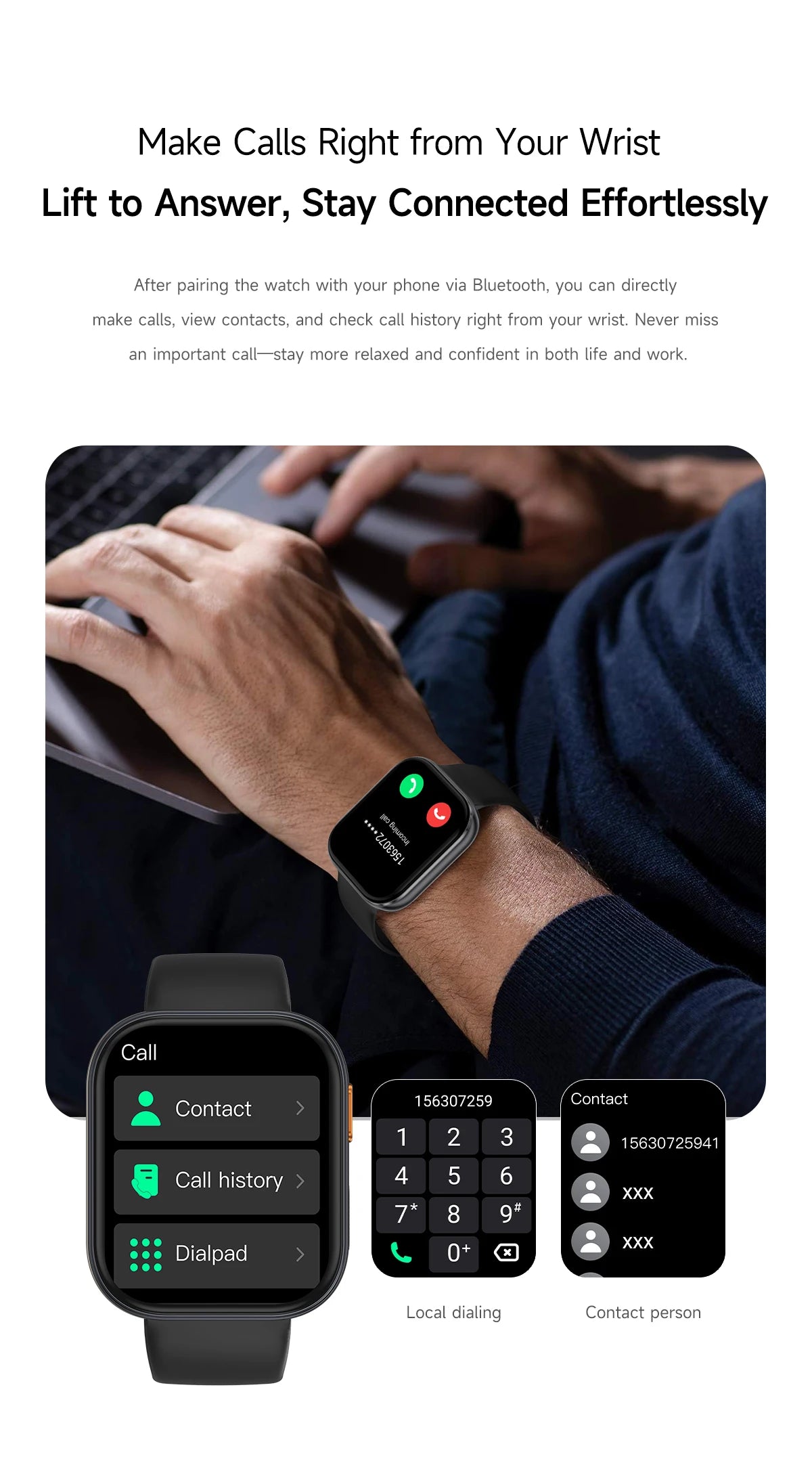 2025 New Military Grade Smartwatch Men 2.04" HD Screen Waterproof Sports Fitness Tracker Bluetooth call Smartwatch birthday gift