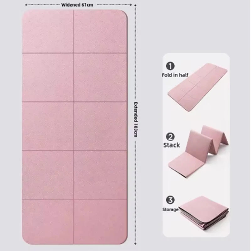 4MM Thick Convenient Yoga Mats Soft Anti Slip EVA Ultralight Indoor Fitness Exercise Foldable Gym Pilates Mat Fitness Equipment