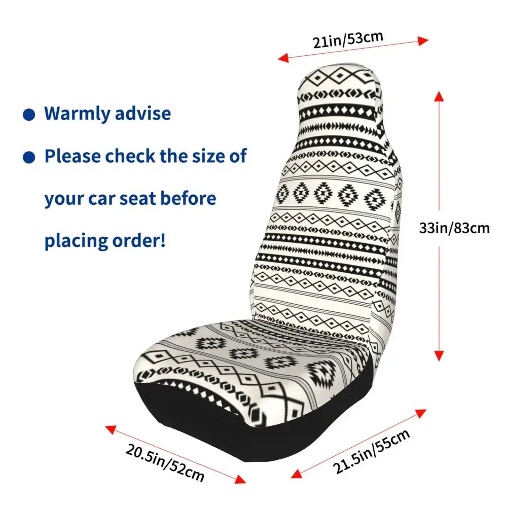 Boho Aztec Universal Car Seat Cover Four Seasons Women Ethnic Persian Tribal Car Seat Cushion Fabric Hunting