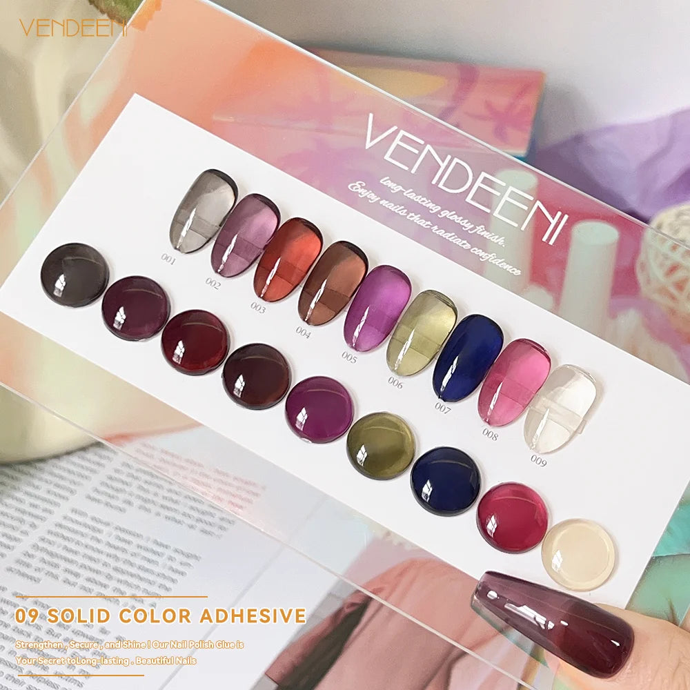 Vendeeni TPO HEMA Free 2025 Hot Sale High Quality 9-Color Nail Gel Polish Set Non-Toxic UV Gel Nail Art Kit for Nail Salon