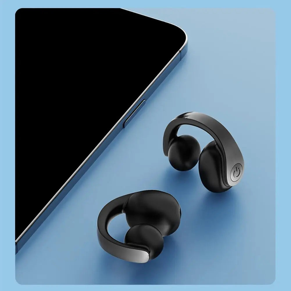 Wireless Ear Clip On Earphone Bluetooth-Compatible 5.4 Sports Earphones Strong Battery Life Clip On Headphone For Running D2W2