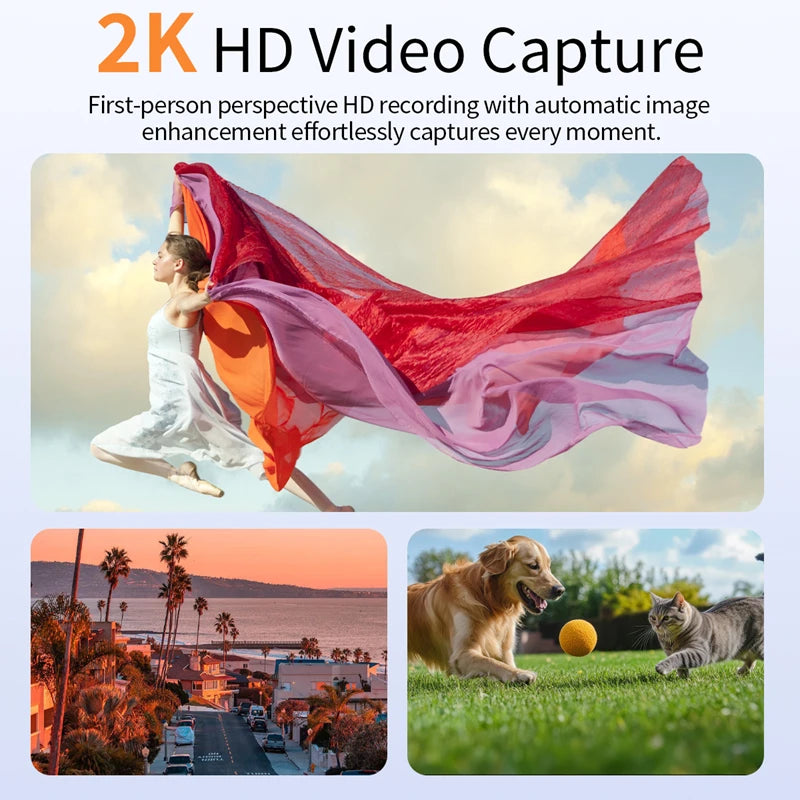 800W Pixel Intelligent Glasses AI HD Shooting Video Recording Voice Call Translation Glasses Two Replaceable Eyeglass Lenses