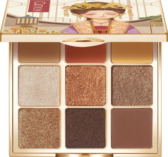 CATKIN Dreamworld Eyeshadow Palette Makeup, Matte Shimmer 9 Colors, Highly Pigmented, Creamy Texture Natural Bronze Neutral