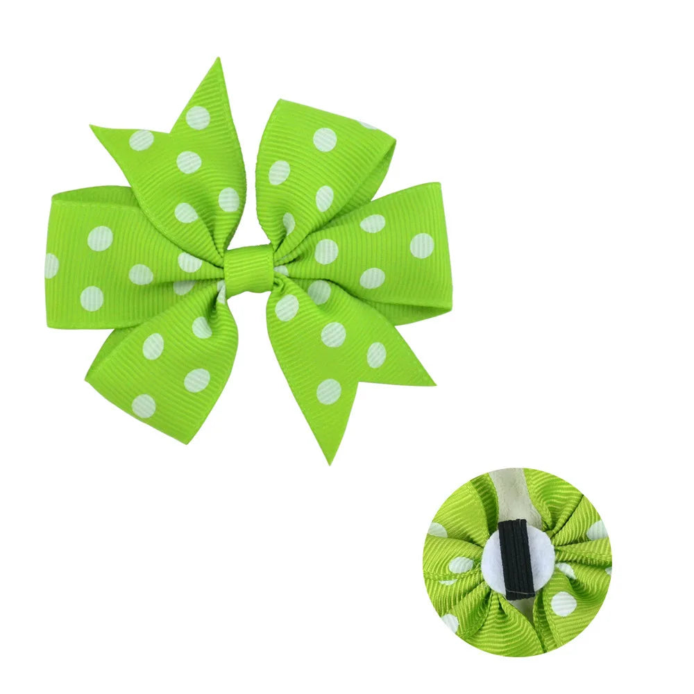 50/100pcs Dot Pet Accessories Dog Collar Bow Tie Slideable Dog Bow Ties Solid DIY Dog Collar Accessories Small Dogs Cat Bowties