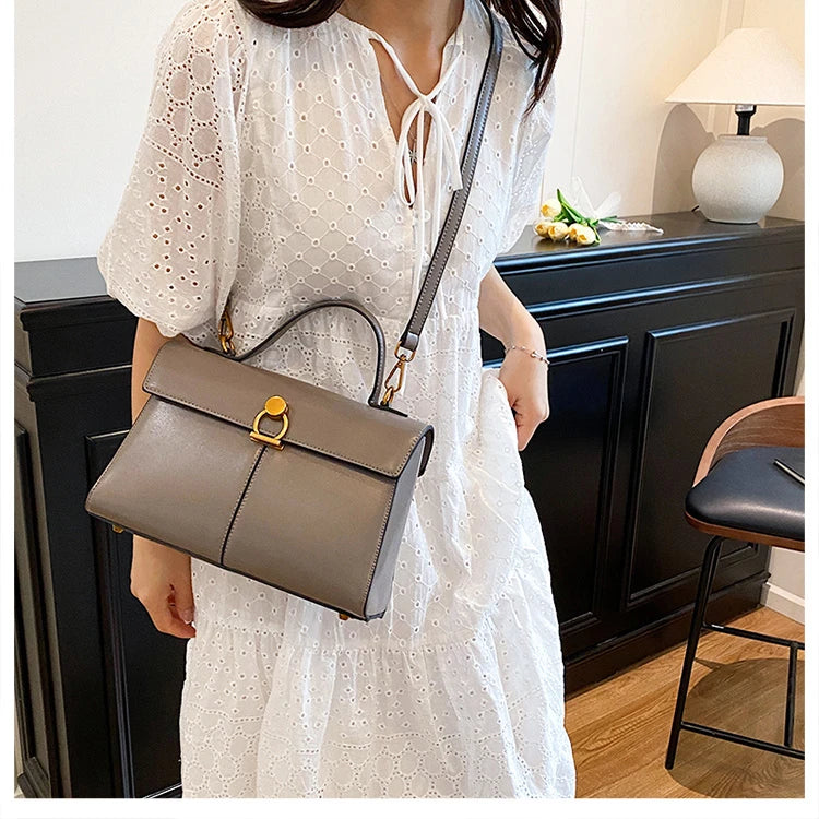 2025 New Classic Style Solid PU Square Shoulder & Crossbody Bags High Quality Sense of Luxury Simple Commute Handbags for Women