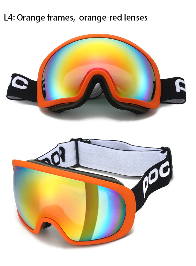 Snow Ski Goggles Snowboarding Skiing Mask for Men Women Anti-Fog Lens Kit UV400 Protection Snowmobile Glasses Motorcycle